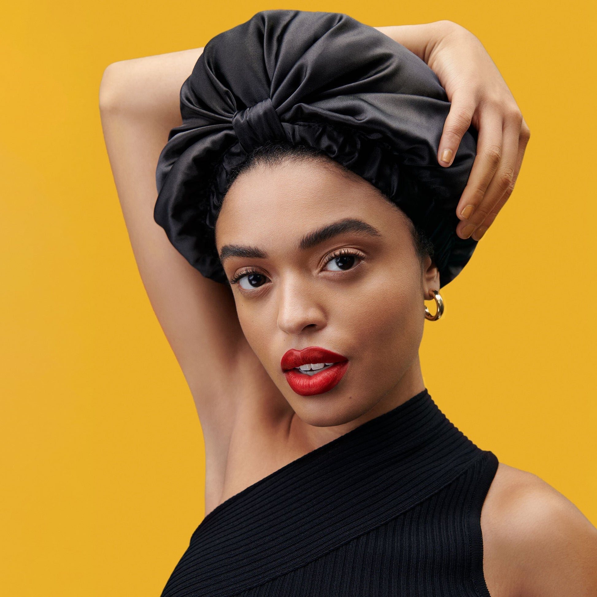 satin cap for curly hair